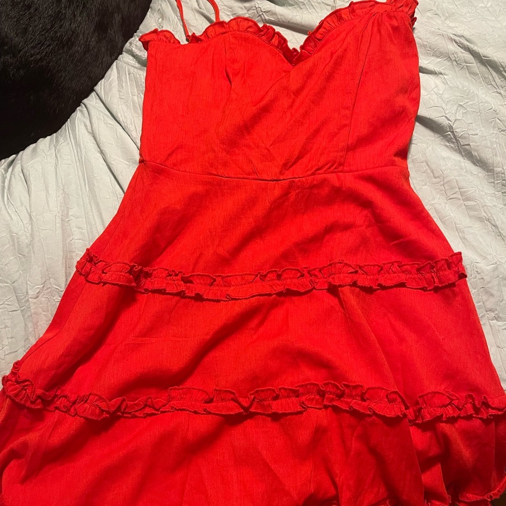 Fransecas size L red dress never worn